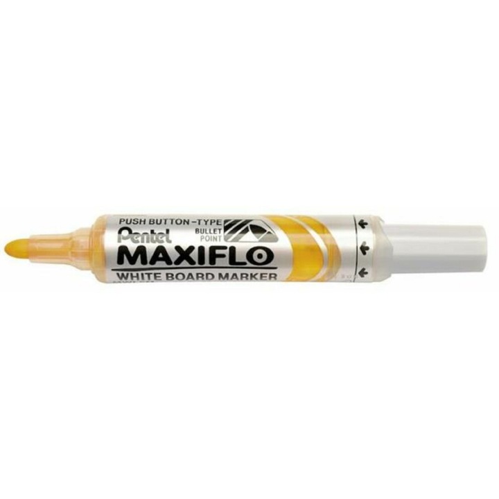 Маркер за дъска, PENTEL, Maxiflo MWL5M, 2,5 мм, жълт