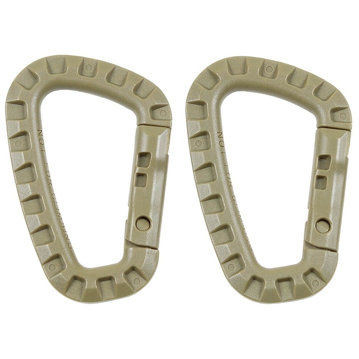 Set 2 bucati Carabina Plastic Coyote Tan 8.5x5.6cm MFH 27531R