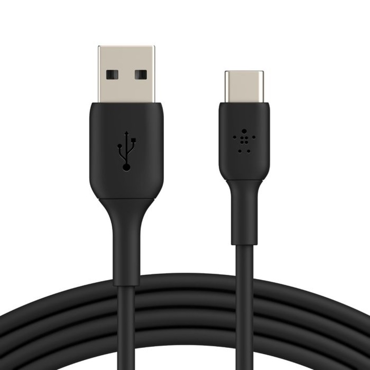 Belkin BoostCharge (CAB001BT1MBK) USB Type-C - USB-A töltő- és adatkábel, 1m, fekete