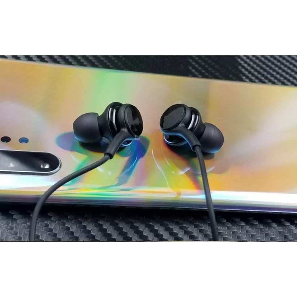 Casti audio universale cu telecomanda pe fir si mufa Tip-C, Negru