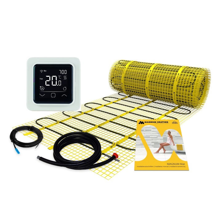 Covor Incalzire In Pardoseala 12 M² - 1800 W Cu Termostat WIFI Control C 16