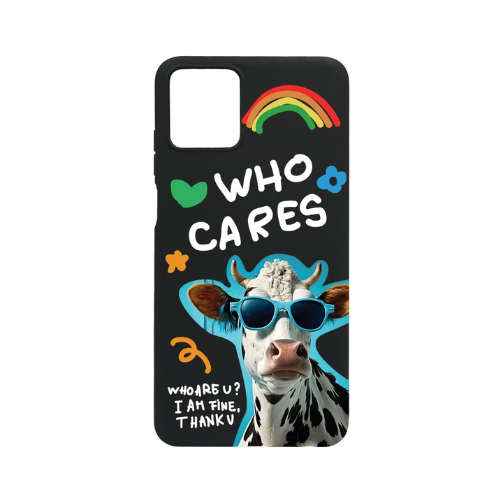 BestCase Slim Szilikon 0.8MM telefontok, Vivo Y01, Cool Cow - Who Cares?, B 975
