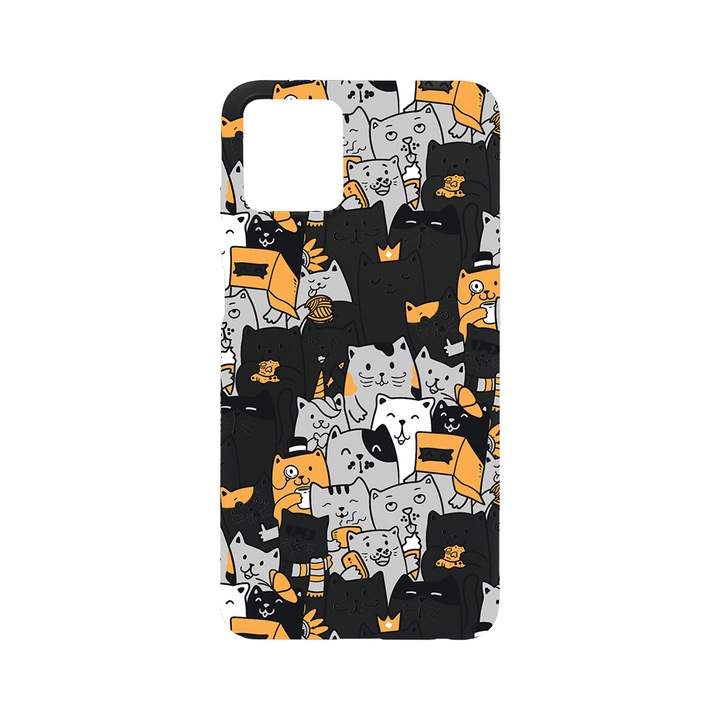 BestCase Slim Szilikon 0.8MM telefontok, Vivo Y01, Cat Pattern, B 1030