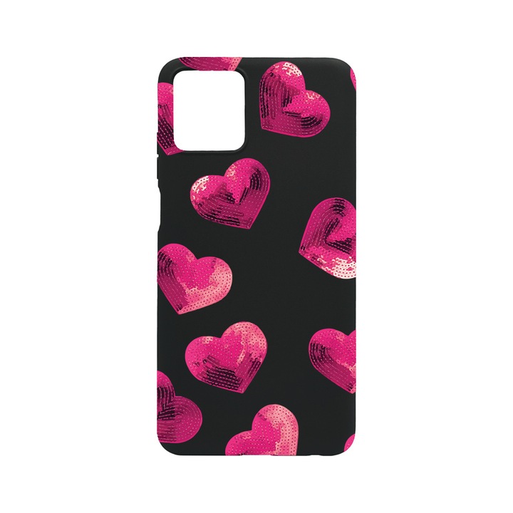 BestCase Slim Szilikon 0.8MM telefontok, Vivo Y01, Heart Pattern, B 987