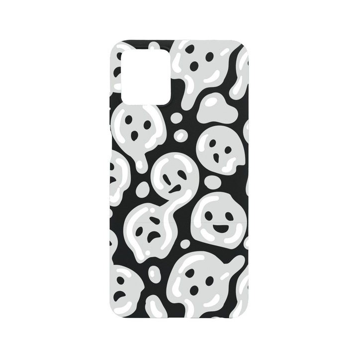 BestCase Slim Szilikon 0.8MM telefontok, Vivo Y01, Gray Acid Smiley, B 1000