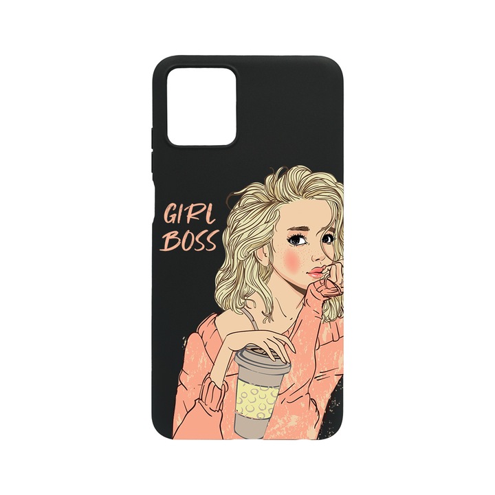 BestCase Slim Szilikon 0.8MM telefontok, Vivo Y01, Girl Boss, B 1009