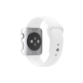 Curea compatibila cu Apple Watch 1/2/3/4, Bratara Sport, Silicon, 38mm, Alb Curea compatibila cu Apple Watch 1/2/3/4, Bratara Sport, Silicon, 38mm, Alb