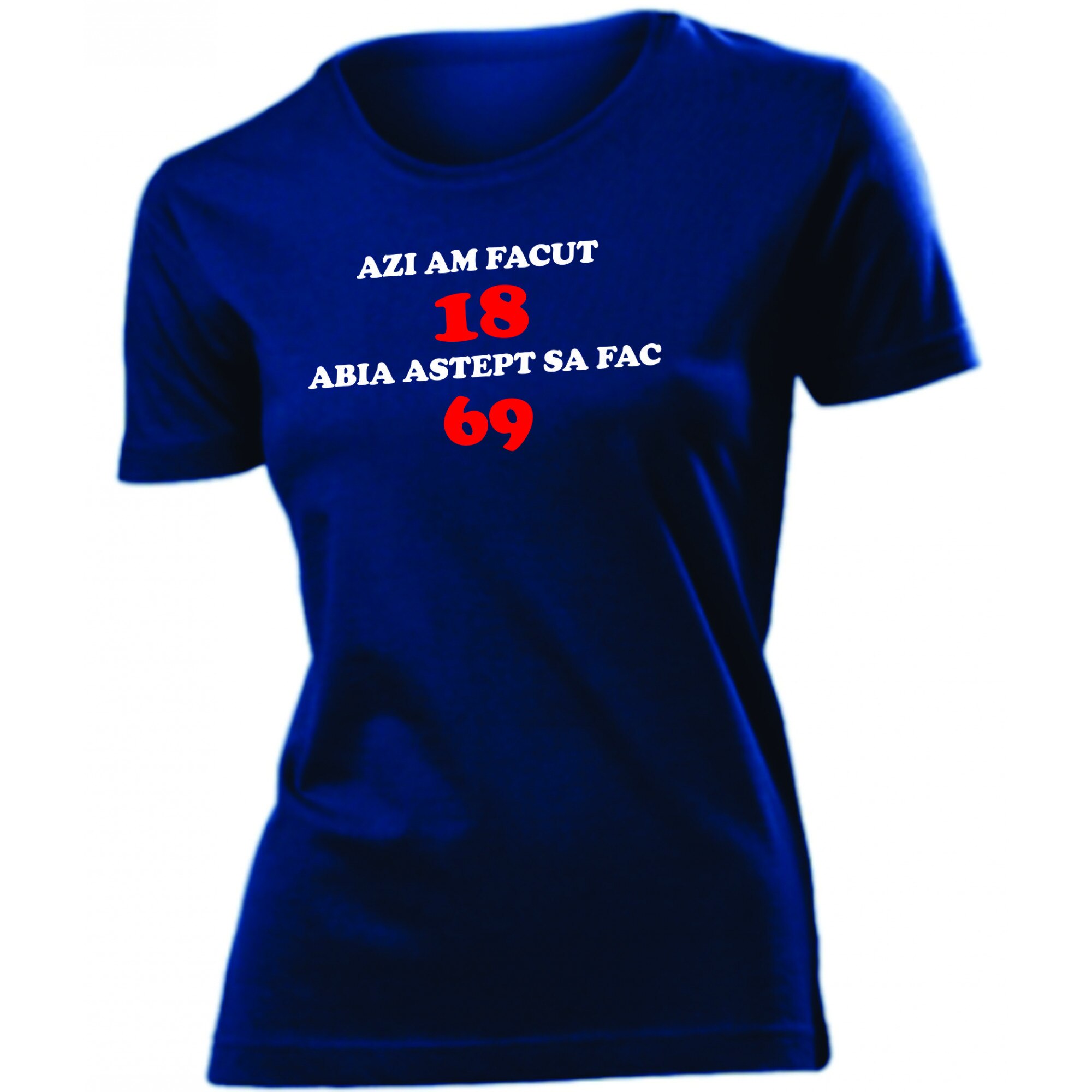 Tricou dama bumbac, Stedman, bleumarin, marime L, personalizare 