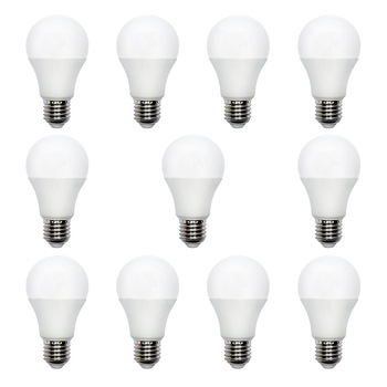 Set 10+1 Becuri LED 10W E-27, forma glob, Spectrum, lumina calda, 17000 ore, echivalent 60W Set 10+1 Becuri LED 10W E-27, forma glob, Spectrum, lumina calda, 17000 ore, echivalent 60W