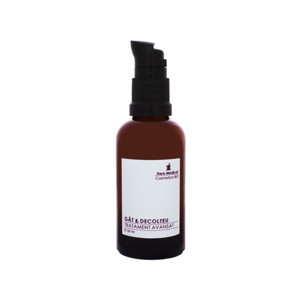 Crema pentru gat si decolteu, Biopeptide, Tratament avansat, Hera Medical Cosmetice BIO, 50 ml