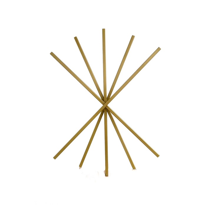 Kadi Gold fém faliakasztó, ultramodern, absztrakt design, 5 felfüggesztési pont, 100x80x10 cm, arany