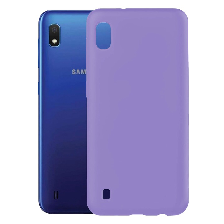 Védőburkolat, bársony belső, Samsung Galaxy A10 / M10 kompatibilis, FONIX BloomShield, szilikon, emelt élek, vékony, lila