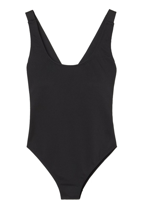 Дамски цял бански JUP LPP 0590B-99X, Широки презразмки, кръстосани на гърба, Черен