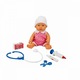 Papusa bebelus, Dollz n More, Bebelou la doctor, 35 cm, roz