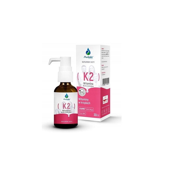 Supliment alimentar, Avitale, Vitamina K2 Vita MK7 25ug, 30ml