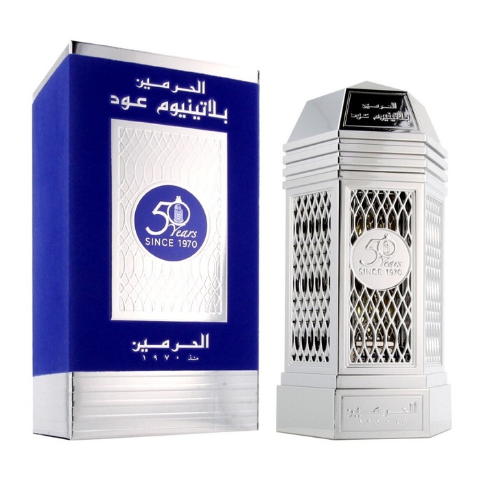 Apa de Parfum Al Haramain 50 Years Platinum Oud, Unisex, 100 ml
