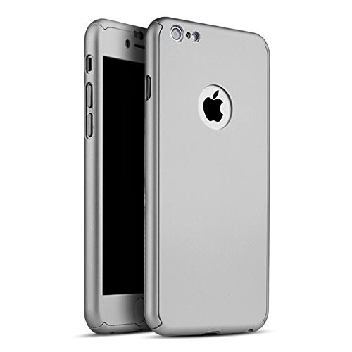 Husa Iphone 7 Full Cover 360 + folie sticla, Gri