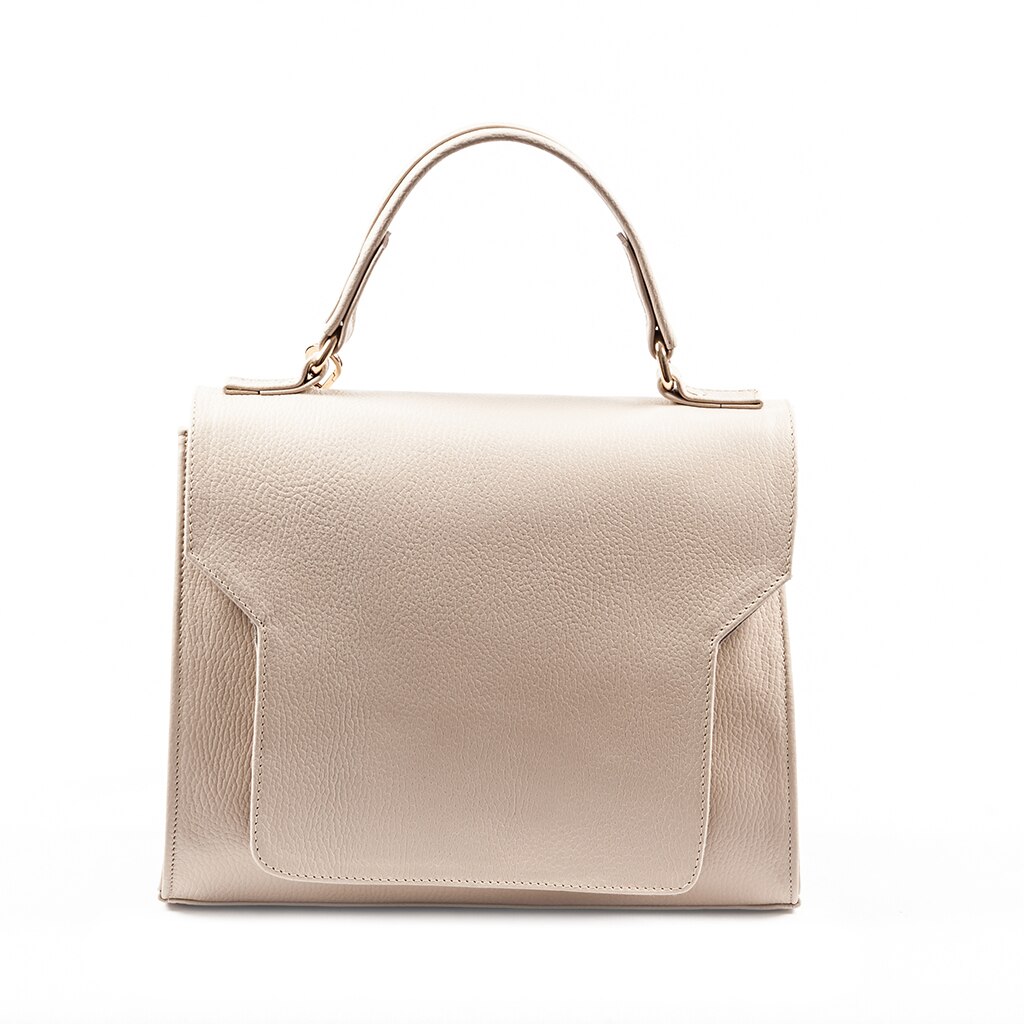 Geanta dama,Zea,piele naturala,crem