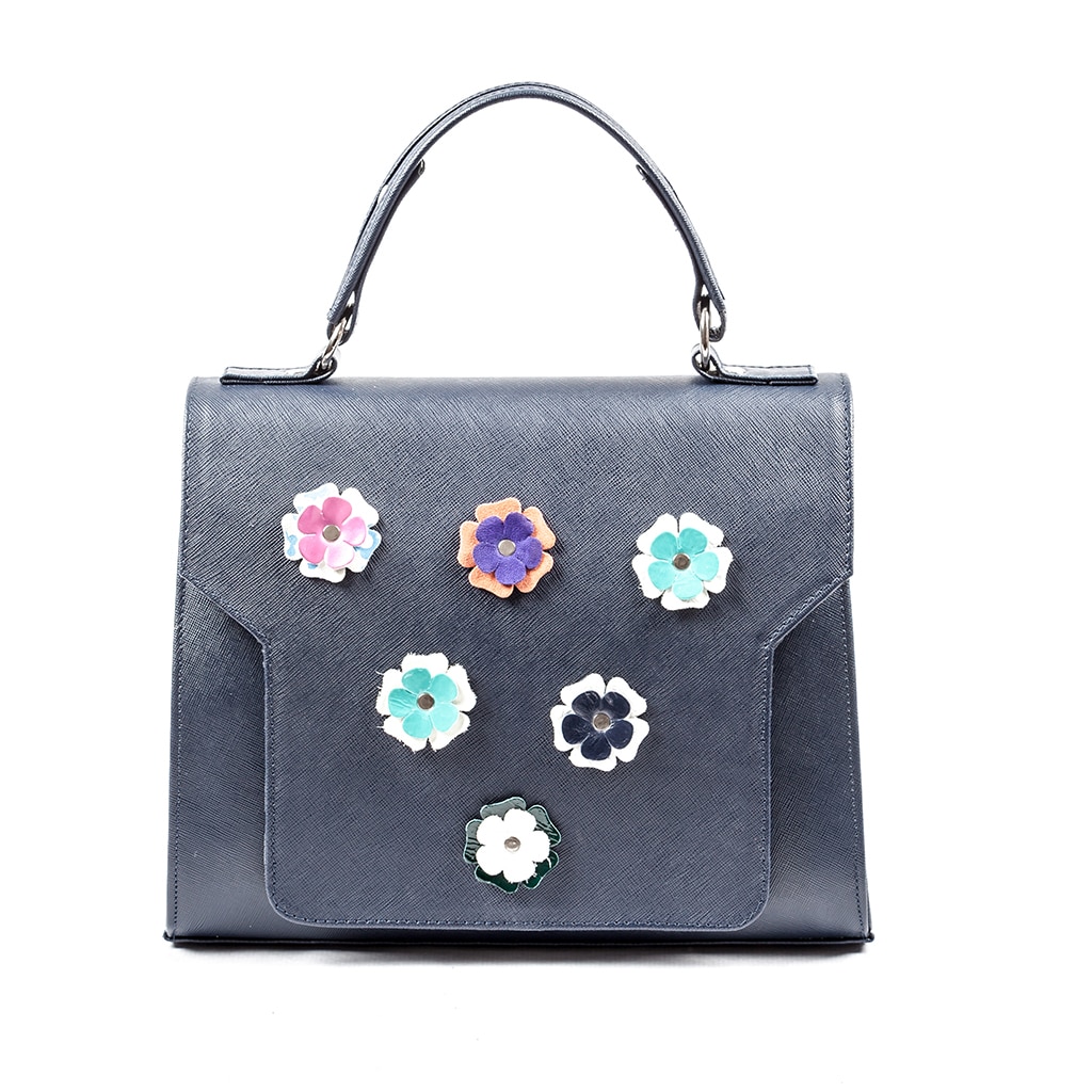 Geanta dama,Zea,piele naturala,blue