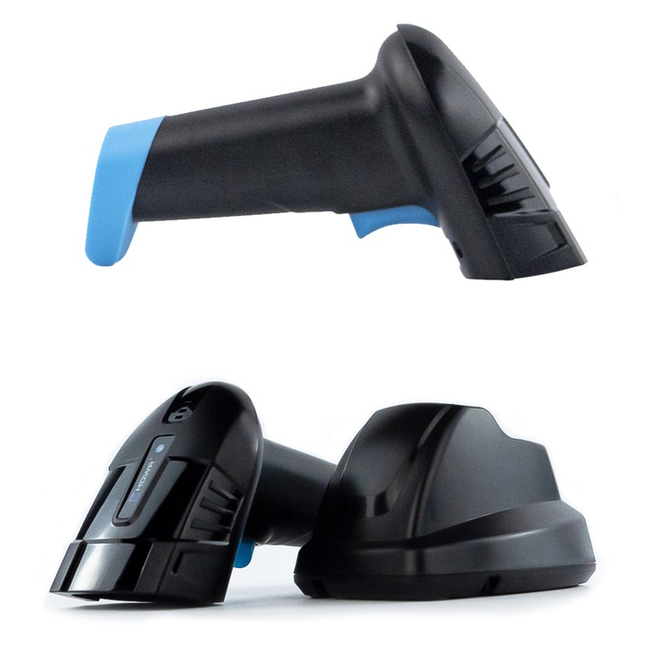 Баркод четец, 1D, безжичен, 300 сканирания/секунда, ръчно сканиране, 1500 mAh батерия, включена докинг станция, вградена памет, USB интерфейс, IP54 защита,, черен, HDWR, HD6100