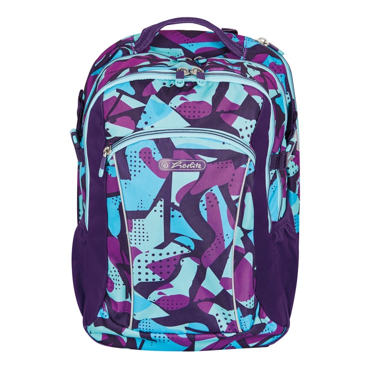 Ученическа чанта Herlitz Ultimate празна, CamoPurple