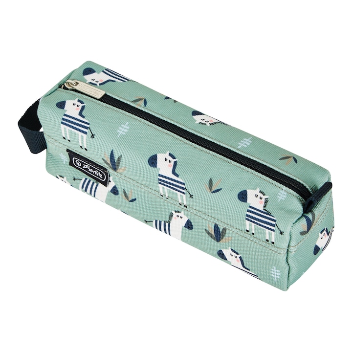 Penar Herlitz tip etui, Quattro, dimensiune 7 x 8 x 21.5 cm, motiv Crazy Zebra