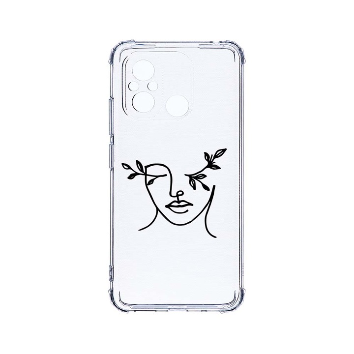 Husa BestCase® Anti Shock 1.5MM, Compatibila cu Xiaomi Redmi 12C, Woman Abstract, 1.5MM, Rezistenta La Socuri, Protectie Camera, AS 736