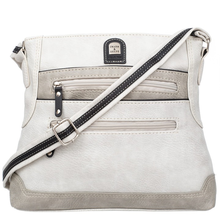 Női táska, Charm & Shape, Szintetikus bőr, 30 x 6 x 25 cm, Szürke