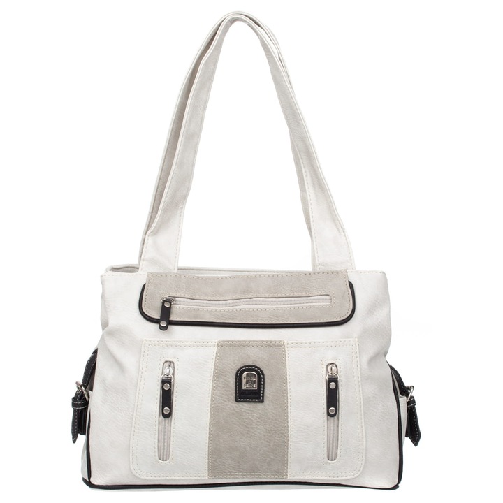 Női táska, Charm & Shape, Szintetikus bőr, 36 x 12 x 27 cm, Szürke