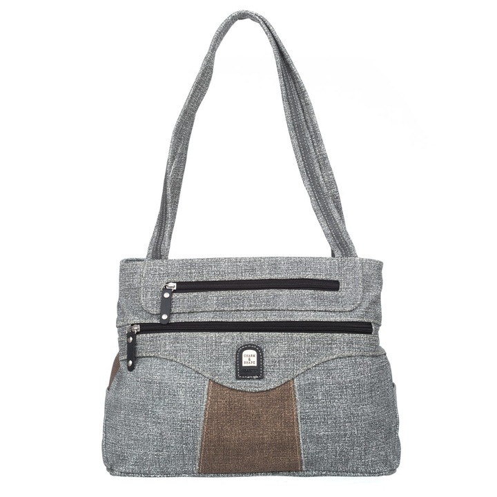 Női táska, Charm & Shape, Szintetikus bőr, Szürke