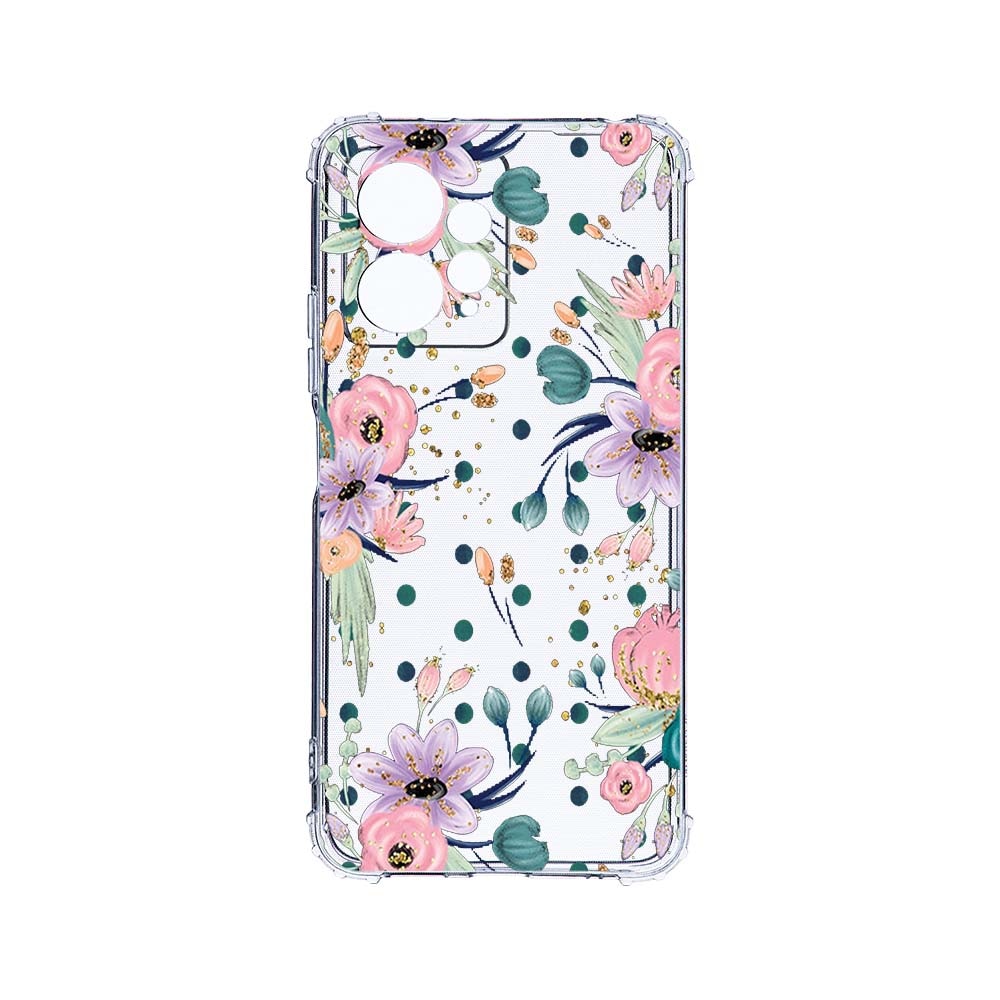 Husa BestCase® Anti Shock 1.5MM, Compatibila Cu Xiaomi Redmi Note 12 4G, Flowers Collection, 1.5MM, Rezistenta La Socuri, Protectie Camera, AS 495