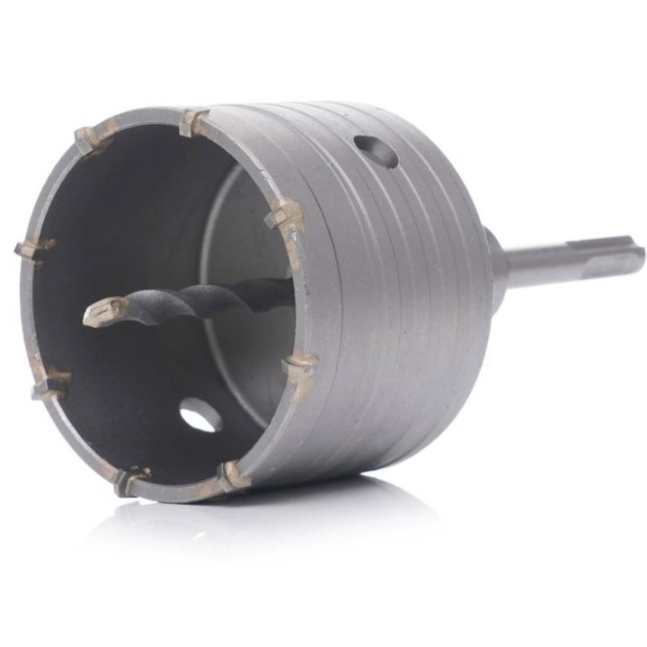 Freza carota vidia beton 80mm cu burghiu si prelungitor SDS PLUS (TA4069)