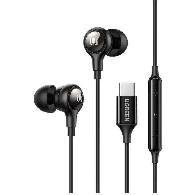 Casti Ugreen intraauriculare butoni, pentru smartphone, microfon pe fir, conectare prin USB Type-C