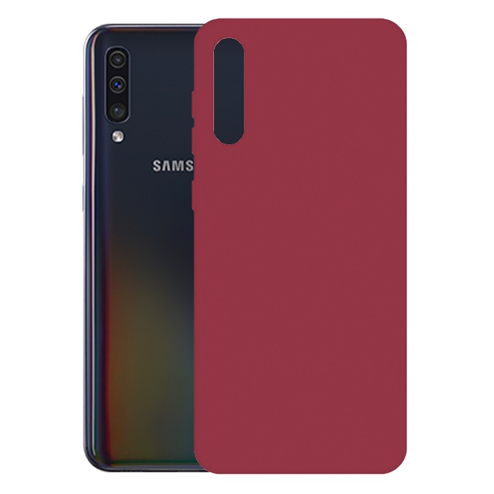 Védőburkolat, bársony belső, Samsung Galaxy A50 / A30s kompatibilis, FONIX BloomShield, szilikon, emelt élek, vékony, Visiniu