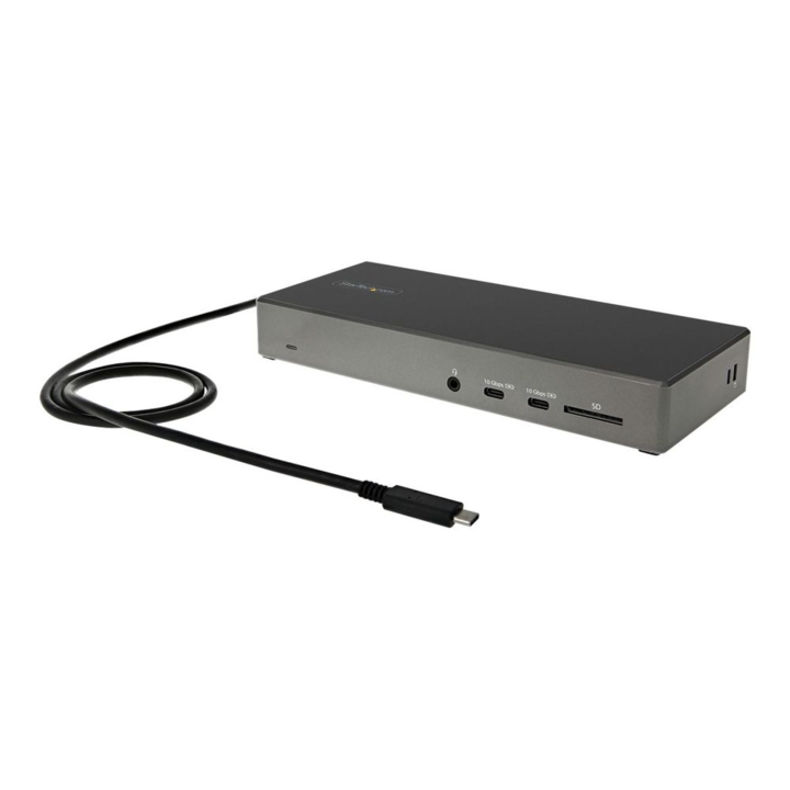 USB 3.2 докинг станция и порт репликатор, Startech, Gen 2 (3.1 Gen 2) Type-C, DK31C2DHSPDUE, сив
