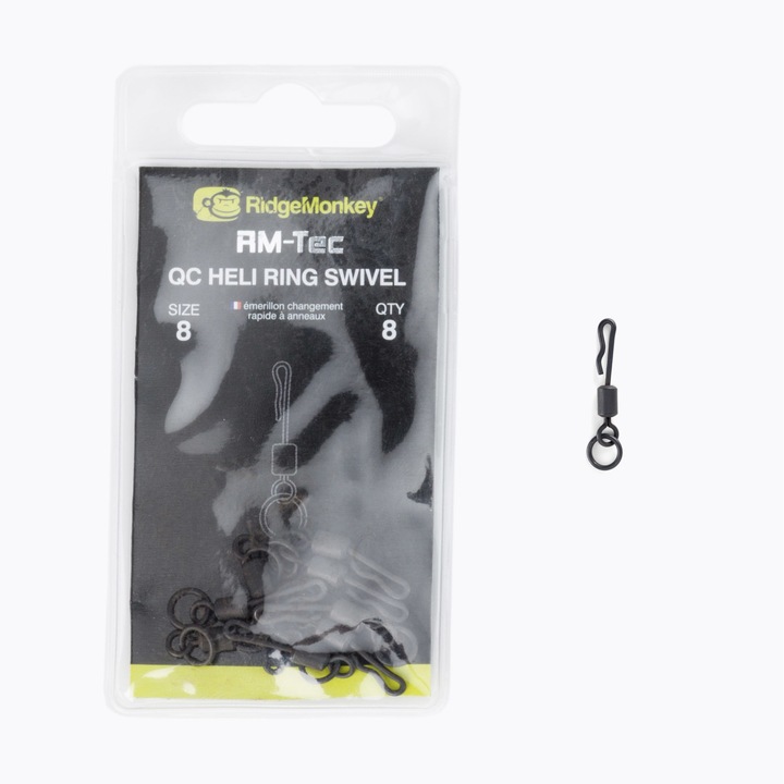 RidgeMonkey Connexion QC Heli Ring pivotant negru RMT093