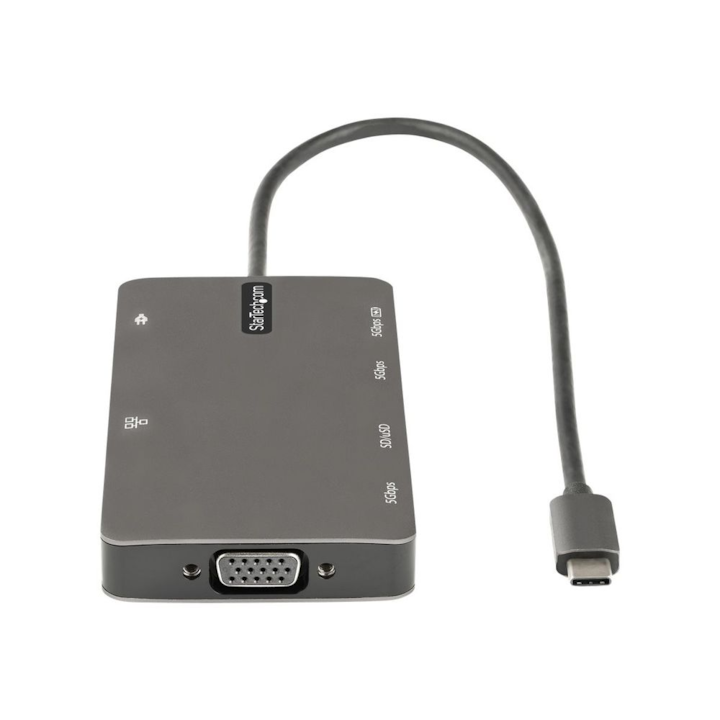USB 3.2 докинг станция и порт репликатор, Startech, Gen 1 (3.1 Gen 1) тип C, DKT30CHVSDPD, сив