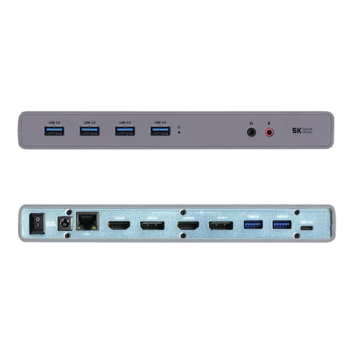 Докинг станция I-tec USB 3.0 / USB-C / Thunderbolt 3 Dual Display, Черен (CADUAL4KDOCKPD)