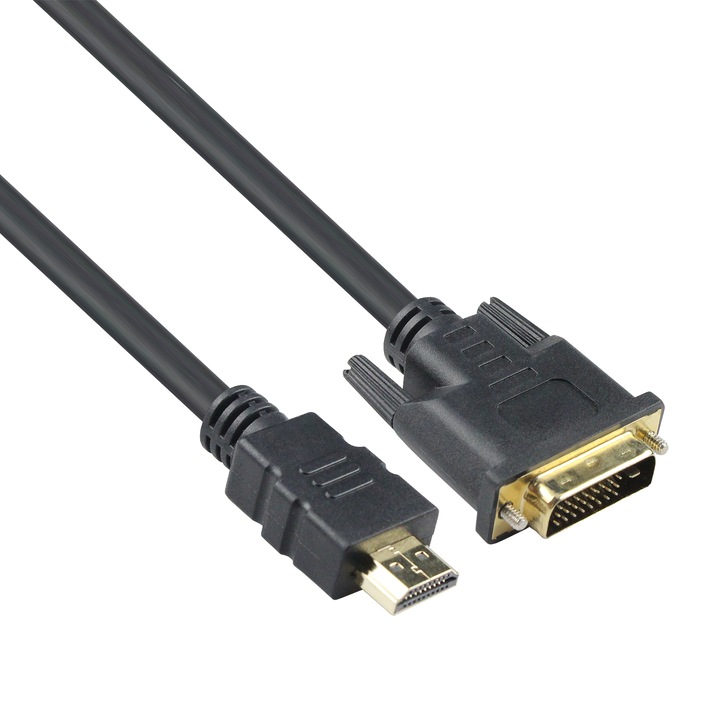 Cablu HDMI-DVI MYRIA, MY8708, 1.8m, negru