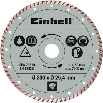 Disc diamantat Einhell pentru RT-TC 620, 200x25.4 mm Disc diamantat Einhell pentru RT-TC 620, 200x25.4 mm