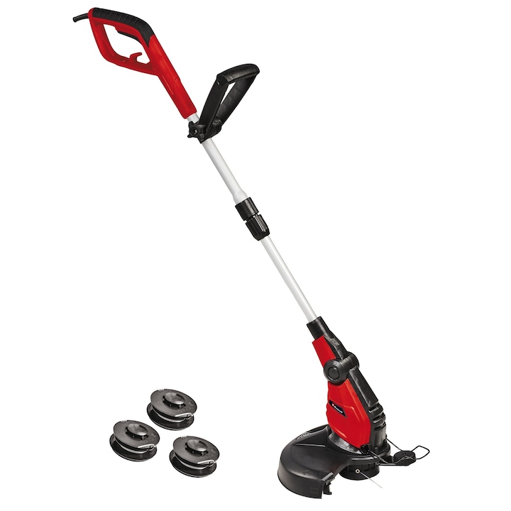 Trimmer de tuns gazon/iarba electric Einhell GC-ET 4530, putere 450 W, maner aluminiu telescopic, diametru taiere 30 cm, contine 3 bobine fir