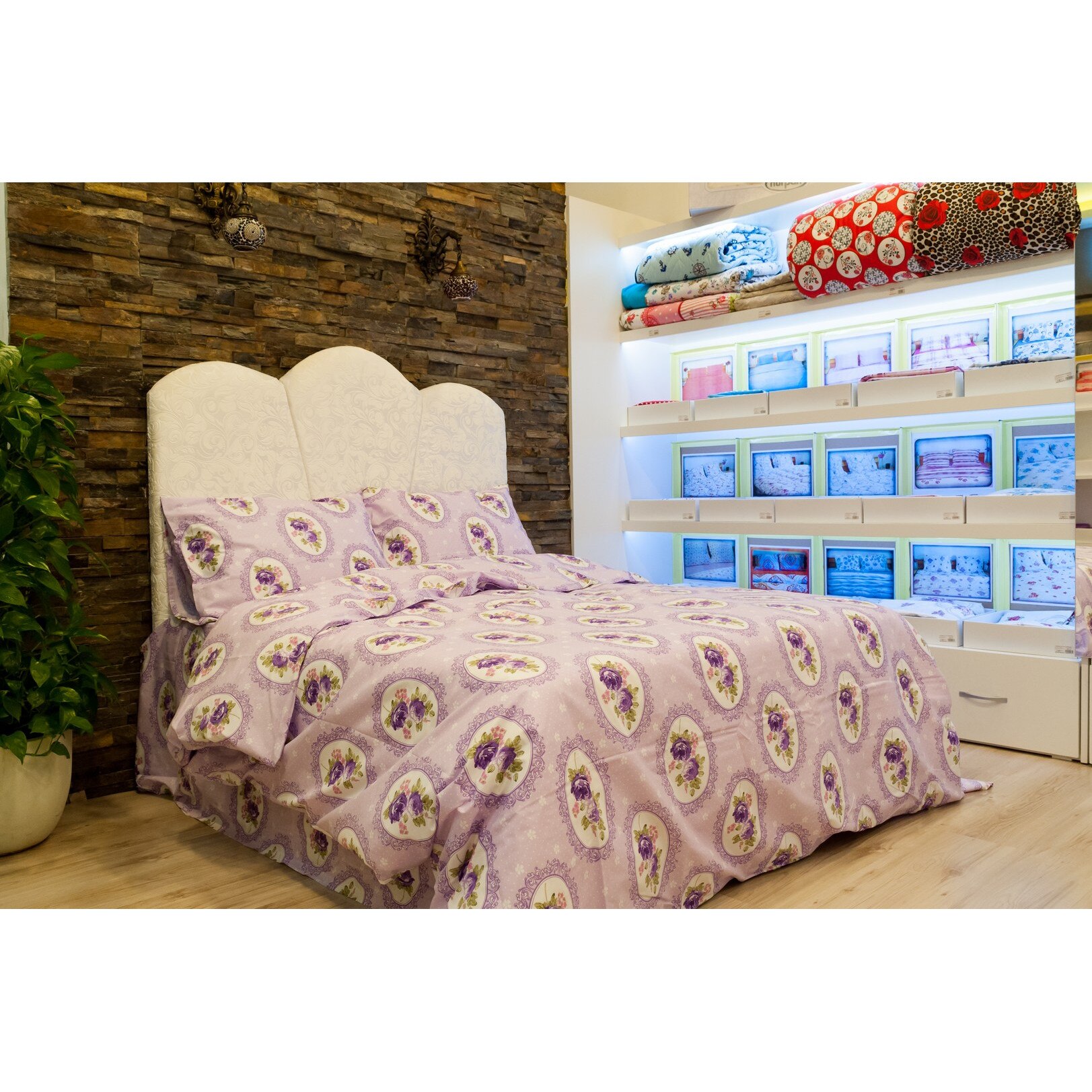 Lenjerie pat, Emanuelle-Home, Bumbac Ranforce, Extra-Large