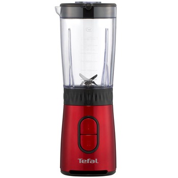 Blender Tefal Mix&Drink BL133538, 350W, 0.9L, 2 viteze, 4 lame, Rasnita, Rosu Blender Tefal Mix&Drink BL133538, 350W, 0.9L, 2 viteze, 4 lame, Rasnita, Rosu