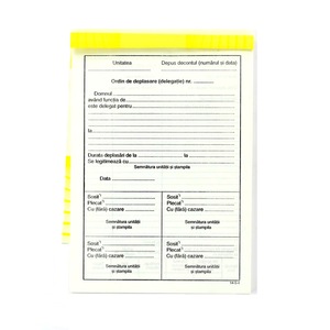 Ordin De Deplasare Format A5 Orientare Portret 100 File Emag Ro