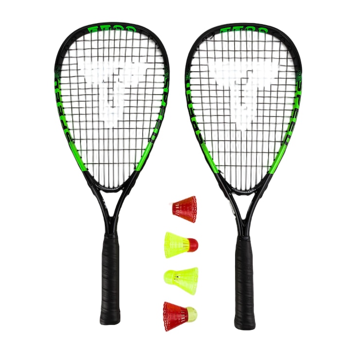 Set crossminton, Talbot-Torro, Aluminiu, Negru/Verde