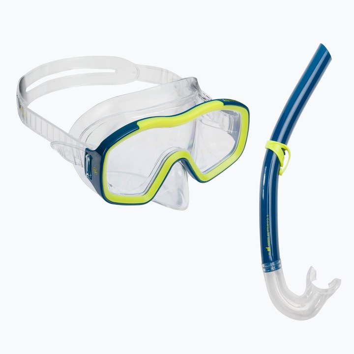 Set snorkel, Aqualung, Silicon, Albastru/Galben