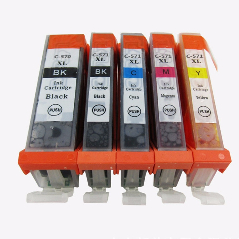 Set 5 Cartuse Compatibile cu PGI-570XL+CLI-571XL BK/C/M/Y/ Canon MG7751 MG7752 MG7753,MG5700,MG6800,MG7700 MG5750,MG7750, MG5751, MG5752, MG5753, MG6850, MG6851, MG6852, MG6853, TS5050, TS6050