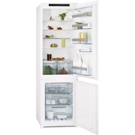 Combina frigorifica incorporabila AEG SCT71800S1, No Frost, 263 l, Clasa A+, H 178 cm, Alb