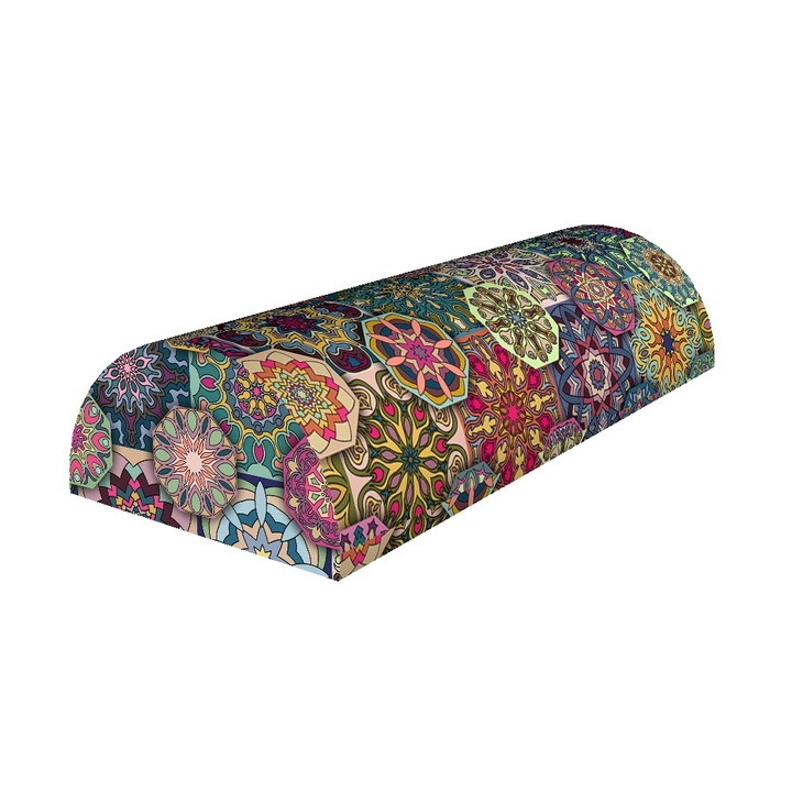 Perna decorativa, Bertoni, semirola ortopedica cu spuma cu memorie, Multicolor, 10x40 cm, Valencia