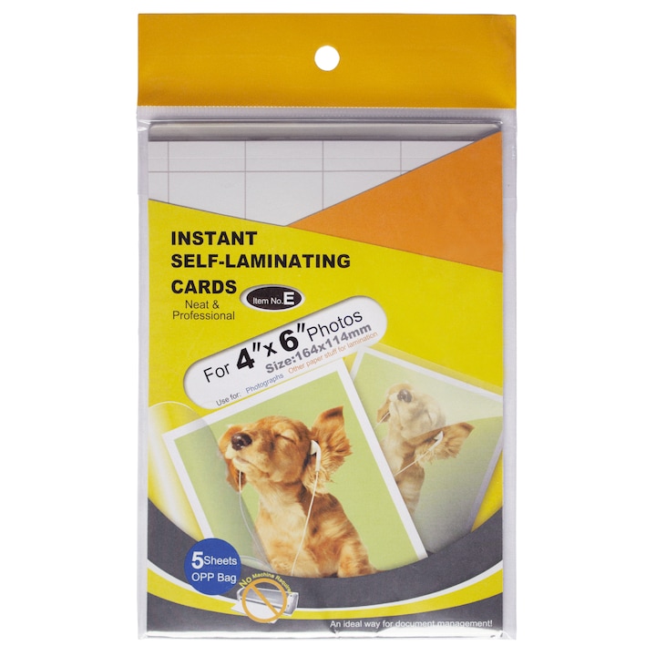 Economic automatikusan lamináló fólia, Fényképekhez, 114 x 164 mm, 5 szett/csomag